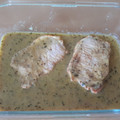El cooksnap de estcolrod (Esther) cuando hizo 48. Lomo con salsa de mostaza y pasas.
