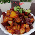 Madhu Jain का कुकस्नैप जब उन्होंने ड्राई गाजर और चुकंदर की सब्जी (dry gajar aur chukandar ki sabzi recipe in Hindi) बनाया था।