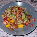 El cooksnap de kristo cuando hizo Poke salmón, aguacate y mango.
