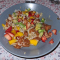 El cooksnap de kristo cuando hizo Poke salmón, aguacate y mango.
