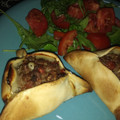 El cooksnap de Natalia Denise cuando hizo Fatay (empanadas árabes) con salsa de yogurt.
