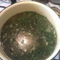 El cooksnap de Cookies Organic Alice cuando hizo Sopa de acelgas deliciosa (con queso y huevo cocido).