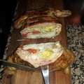 El cooksnap de Ángel Rubén Córdoba cuando hizo Pollo relleno con jamón y queso.