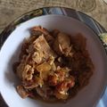 El cooksnap de Yoli Caballero cuando hizo Atún encebollado con pasas.