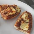 El cooksnap de Oscar R cuando hizo Molletes de frijoles y queso en freidora de aire.