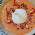 El cooksnap de Dos Rombos en la Cocina cuando hizo Salmorejo de fresas y burrata.
