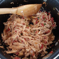 El cooksnap de Esther Soto cuando hizo Pollo a la mexicana (express).