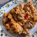 El cooksnap de Arii Martin Villar cuando hizo Arroz meloso con verduritas y pollo.