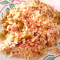 El cooksnap de Evita cuando hizo Arroz integral con apio, atún y olivas rellenas.