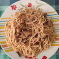 El cooksnap de Carlos Juanatey cuando hizo Espaguetis con champiñones salteados.