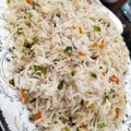 Naureen Khan Lodhi's cooksnap of when they made Sizzling Garlic burnt fried rice with chicken Manchurian.