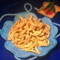 Ranjan Kacha's cooksnap of when they made ગુજરાતી ચંપાકલી ગાંઠિયા (Chmpakali gathiya recipe in Gujarati).
