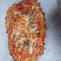 El cooksnap de Mercedes cuando hizo Pizza con base de coliflor.