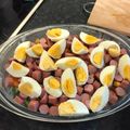 Kósa Lőrinc Cooksnap-ja, amikor elkészítette a(z) Brokkoli tojással, virslivel, csőben sütve receptet.