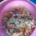 El cooksnap de Idalia Sixtos cuando hizo Arroz blanco con camarones y mantequilla.
