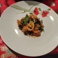 Diego 's cooksnap of when they made Creamy Italian Sausage & Tomato Spaghetti.