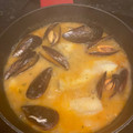 El cooksnap de Dominique Kenique cuando hizo 28. Rodaballo en salsa marinera con mejillones.