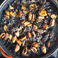 El cooksnap de Ana Barco cuando hizo Arroz negro con sepia y mejillones.