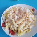 El cooksnap de Esme Castillo cuando hizo Fideos con Salsa Blanca de Choclo y Queso.