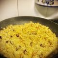 El cooksnap de Arianne cuando hizo Colirroz al curry con manzana y pasas.