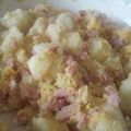 El cooksnap de Angeles Fernández cuando hizo Revuelto de patatas cocidas y pavo.