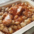 El cooksnap de José Luis cuando hizo Ñoquis de papa acompañado de salsa de tomate con pollo.