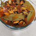 El cooksnap de Piedad cuando hizo Mejillones en escabeche.