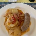 El cooksnap de Laura cuando hizo Chorizo criollo al vino blanco.