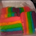 Cooksnap dari D@PouR Wie2 untuk resep Rainbow Cake Kukus Putih Telur