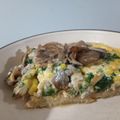 El cooksnap de Delia Sánchez cuando hizo Quiche pollo, Cebolla y pimentón morrón.