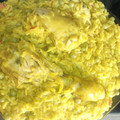 El cooksnap de Rocio Piriz cuando hizo Arroz amarillo con pollo.