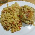 El cooksnap de Nestor cuando hizo Arroz con azafrán, bien cremoso.