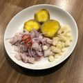 El cooksnap de Jenny Bazan cuando hizo Ceviche clásico.