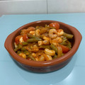 El cooksnap de Ana Muñoz cuando hizo Wok de judías verdes y langostinos.