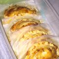 El cooksnap de Elena cuando hizo Empanadas de pavo en salsa boloñesa.