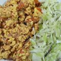 Winnie Aducxer's cooksnap of when they made Fried cabbage accompanied with ugali and Fried egg.