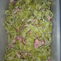 El cooksnap de David Hernández cuando hizo Tallarines de espinacas con salsa de yogur.