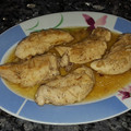 El cooksnap de Rocío cuando hizo Solomillo de pollo al ajo.