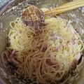 El cooksnap de Manuel Angel Peña cuando hizo Macarrones a la carbonara.