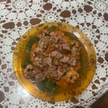 El cooksnap de Eduardo Agudo Alba cuando hizo Solomillo de atún con sofrito, langostinos y alga wakame.