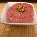 El cooksnap de Mónica cuando hizo Hummus de Remolacha.