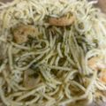El cooksnap de Jorge Alonso cuando hizo Espagueti con gambas, ajo y perejil.