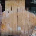 El cooksnap de Laura Gago cuando hizo Fideos caseros huevo-espinaca-morrón.