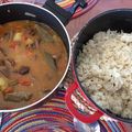 El cooksnap de Loli cuando hizo Ternera a la jardinera, con arroz aromatizado.