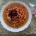 El cooksnap de Caro Line cuando hizo Arroz con pollo y verduras.