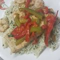 El cooksnap de Andrea Blanco cuando hizo Salmón en arroz verde con verduras salteadas.
