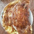 El cooksnap de Maria Fernanda cuando hizo Omelette con choclo y queso.