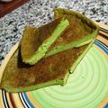 El cooksnap de Patricia Gobbi Vélez cuando hizo Faina de queso y espinaca licuado.