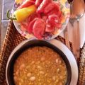 El cooksnap de Maria Paz Dominguez/ @pacitamama en instagram cuando hizo Porotos granados con pirco y mazamorra.