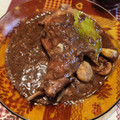 El cooksnap de Sergio cuando hizo Conejo en salsa de chocolate y castañas.